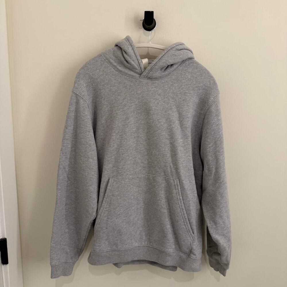 unisex ALO YOGA athletic heather grey (light grey) renown pullover hoodie [S]